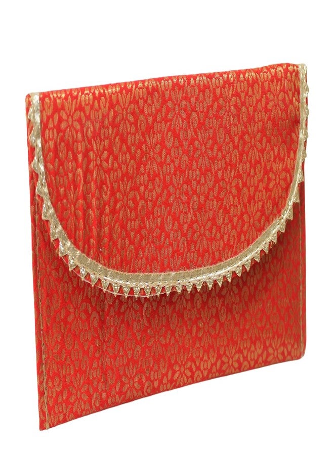 MILAN'S CREATION Designer Fancy Envelope Brocade Clutch Purse Bag Women's Handbag Party Return Gifts For Wedding Festival Goody bag, Decorative and Functional Designs (Set of 10 pcs) - Image 4